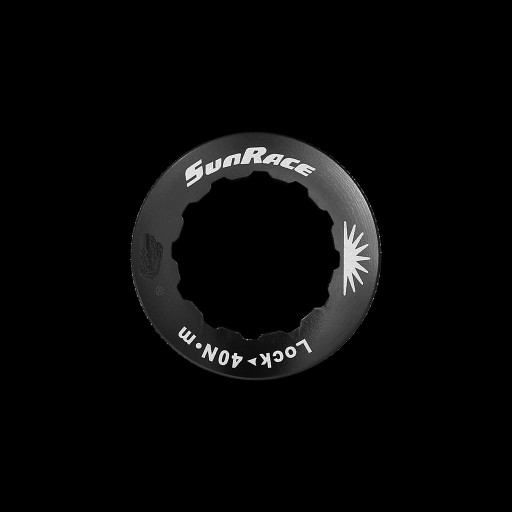 Záróanya SunRace SH rotorhoz ALU. fekete 12-18T kezdőhöz 30,5x1 SP712_AAK