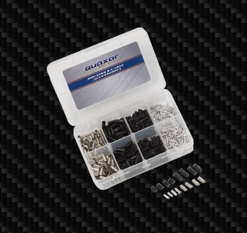 Bowdenezéshez szett, kupakok és végek bowdenbelsőhöz és bowdenkülsőkhöz 500 db-os (Quaxar ACC9000) ACC9000_ABK