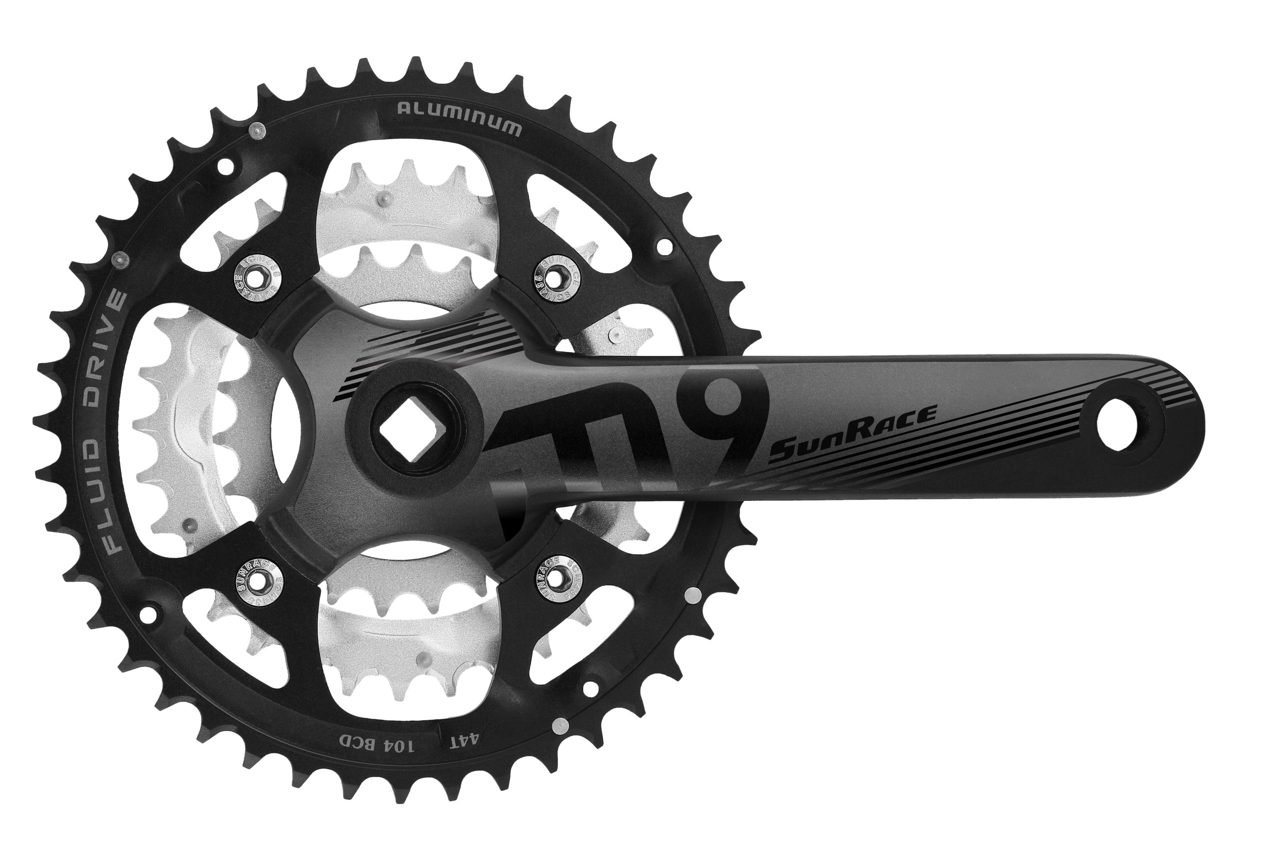 Hajtómű SunRace MTB 9V 22/32/44T 175mm(M914) FCM914BOX_AHA