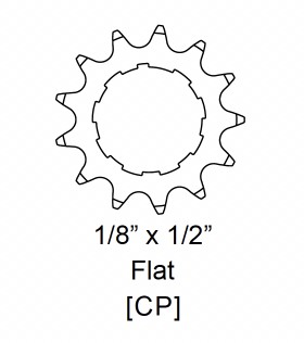 Lánckerék Sturmey14 fog 1/8-as flat ezüst(S3X-hez)(HSL888) HSL888_AKLK