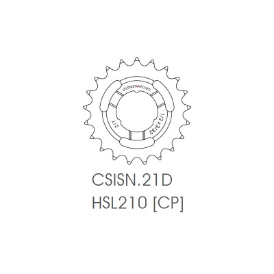 Lánckerék Sturmey21 fog 3/32-es középmély ezüst(HSL210) HSL210_AKLK