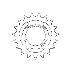 Lánckerék Sturmey17 fog 3/32-es  középmély ezüst (HSL862) HSL862_AKLK