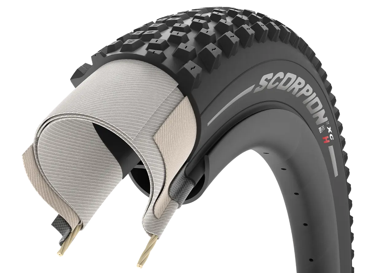 Külső Pirelli Scorpion™ MTB H XC Calssic 120 TPI Defektvédelem: ProWall Tubeless ready(belső nélküli) fold. 29" x 2,2 fekete/beige 3905600_AGK