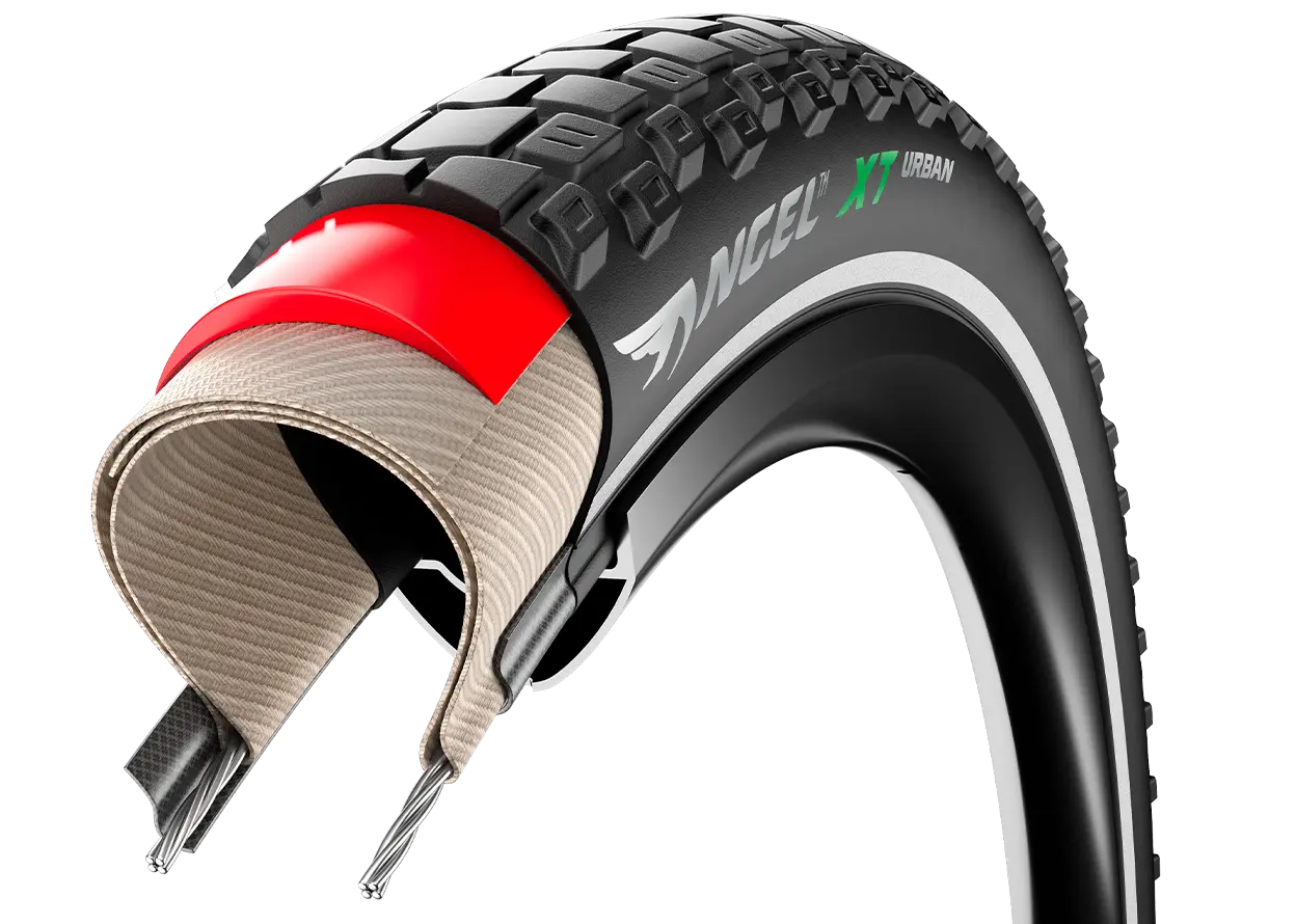 Külső Pirelli Angel Urban XT (E-Bikehoz is) 60TPI Defektvédelem: HyperBELT 5mm, Reflective, rig. 47-622 4128200_AGK
