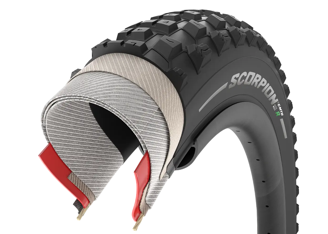 Külső Pirelli Scorpion™ E-MTB R(hátsó) 29" x 2,6 (65-622) Tubeless ready(belső nélküli) fold., defektvédelem: HyperWALL™ 3873200_AGK