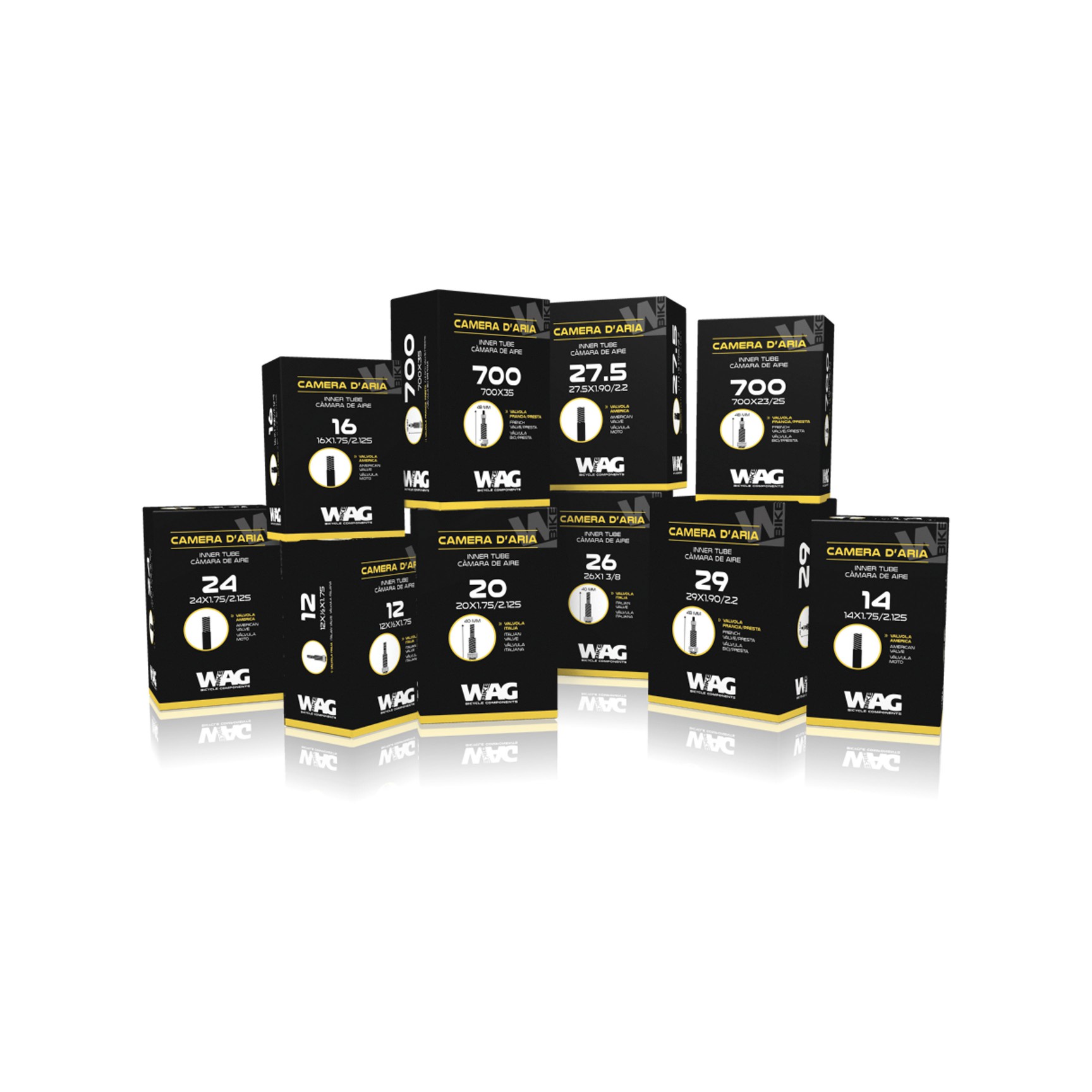 Belső WAG 700(622) x 35/40 AUTÓSZELEPES 32mm szelep dobozos 989280132_AGB