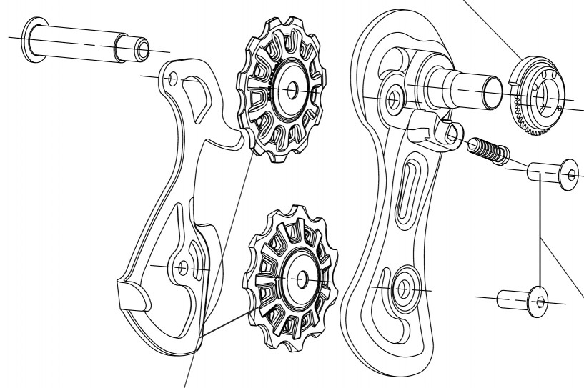 Hátsó közepes Campagnolo kanál 11v-es rendszerhez RD-RE102M_AVH