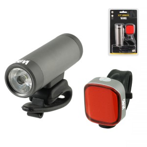 Lámpa szett WAG URBAN első: 400 lumen, hátsó - 36 COB led, USB-és (721) 546020721_TLAMP