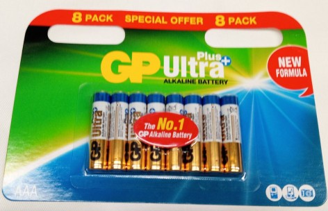 elem GP LR03 1,5V-AAA 8 db-os (ULTRA PLUS alkaline) LR03UPC8_TEL