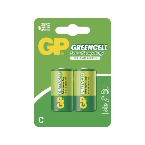 elem GP BABY 1,5V 2db-os (GREENCELL) bliszteres R14 GP14G-2U2 GP14G-C2 ER14TGC_TEL
