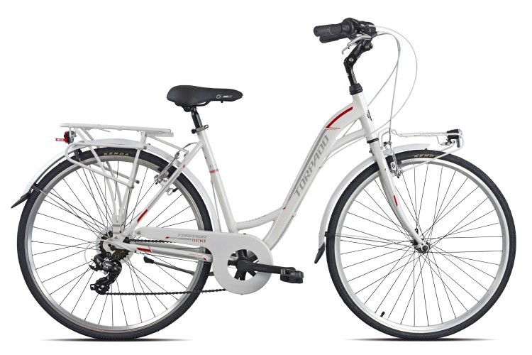 Kerékpár Torpado T441 28" PARTNER női 42 fehér SHIMANO TX35 6seb. REVO  21T441B_KPC