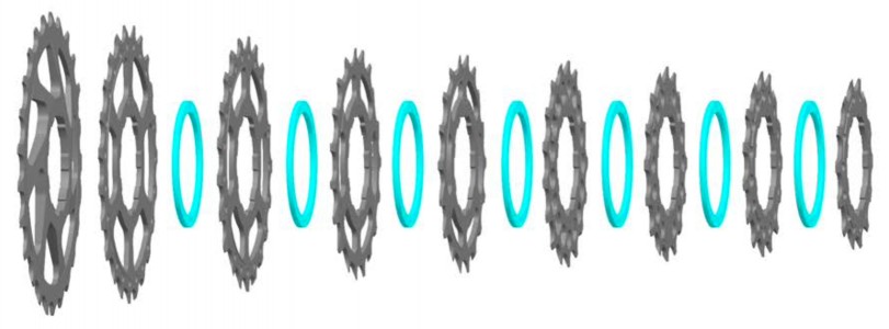Lánckerék Miche SUPERTYPE SH 11V 21T köztes SPSU10IS21_AKLK