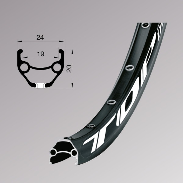 Felni REMERX TOP DISC RX3019 622x19 mm 36H fekete, szimplán szegecselt  TOP2136BASEE_AFEL