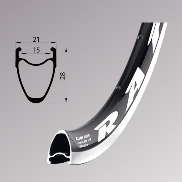 Felni REMERX RAPID 622x15 28H fekete, köszörült fékfelületes rapid28bagbs_AFEL