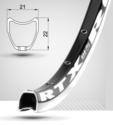 Felni REMERX szingós RTX 622x21 32H fekete  köszörült fékfelületes SZIPMLÁN szegecselt (szingós) RTX32BASEE_AFEL