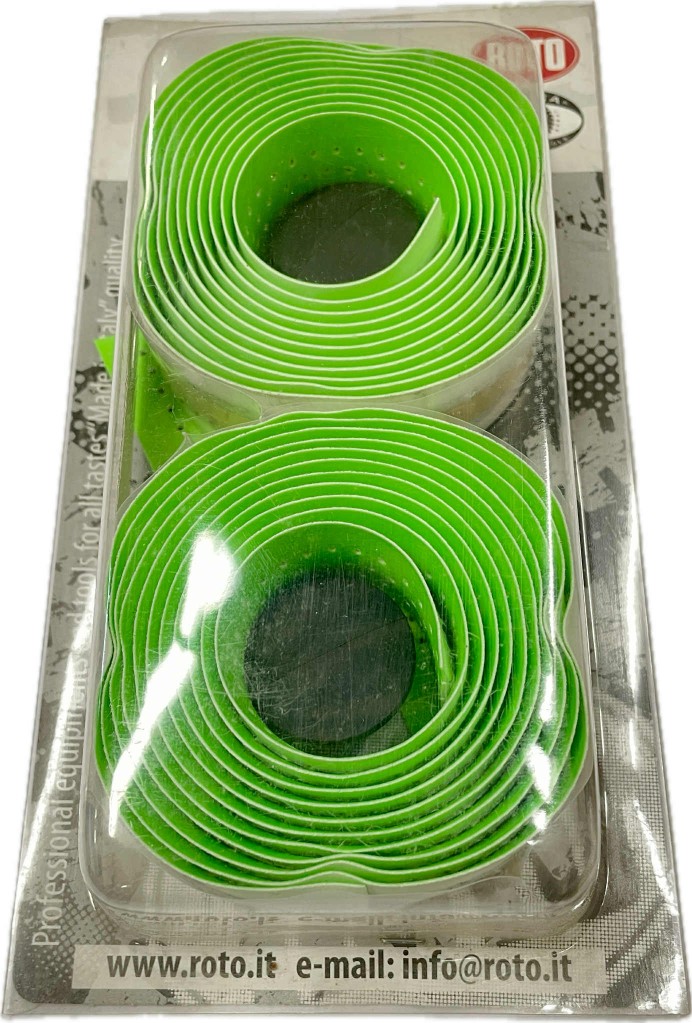 Kormánybetekerő ROTO fluo zöld bőrhatású lyukacsos Pelten Forato 201. 8green_AKBET