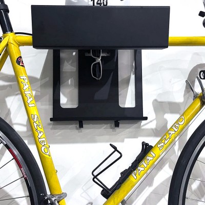 Fali kerékpár és tartozék tartó acél polc és fogas FEKETE MW-001-BLK_TKPTR